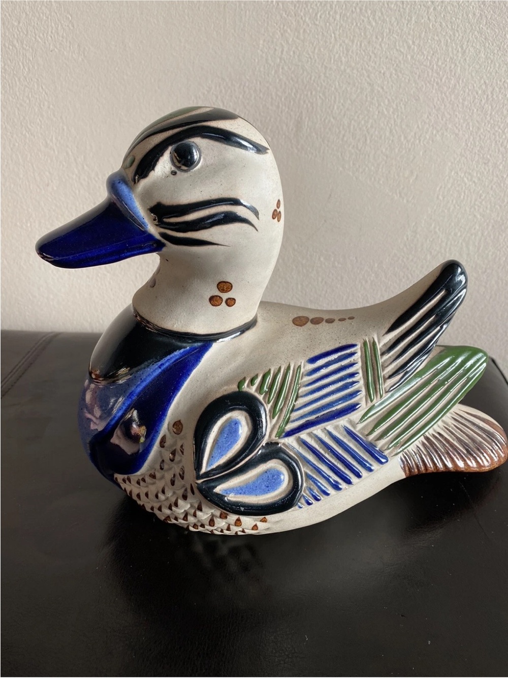 Tonala Mexican Pottery Large Duck Bird